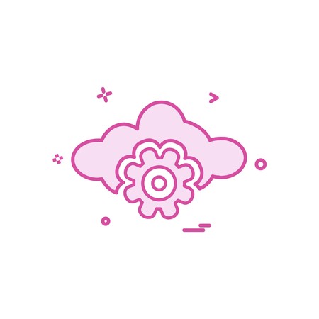 Setting gear icon design vectorのイラスト素材