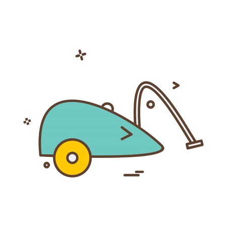 Vaccum cleaner icon design vectorのイラスト素材