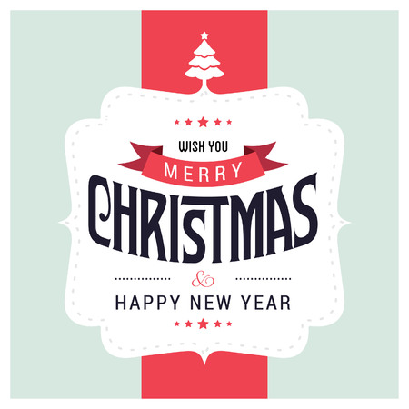 Merry Christmas card design vectorのイラスト素材