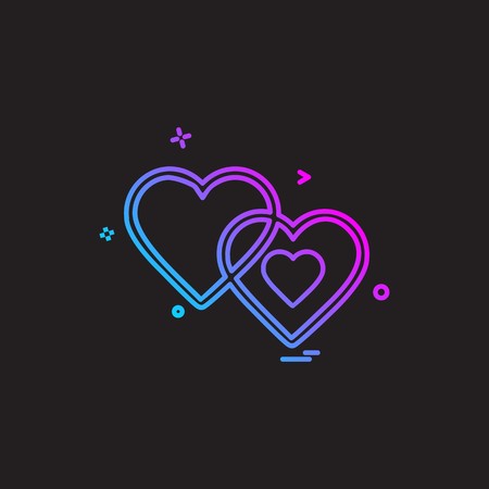Hearts icon design vectorのイラスト素材