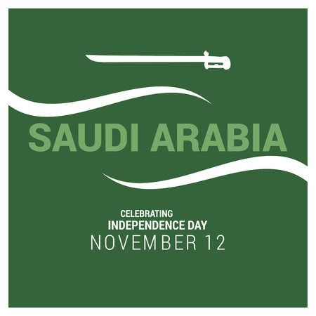 Saudia Arabia Independence day design card vectorのイラスト素材