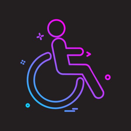 Handicapped icon design vectorのイラスト素材