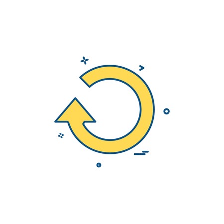 refresh reload icon vector designのイラスト素材