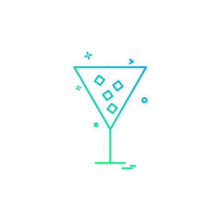 Glass icon design  vectorのイラスト素材