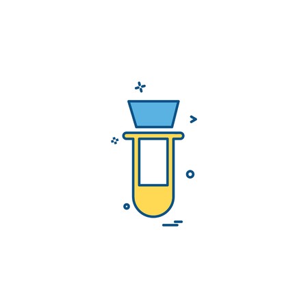 biology chemistry experiment science test tube iconvector designのイラスト素材