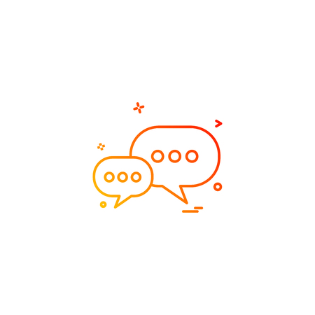 chat sms icon vector designのイラスト素材