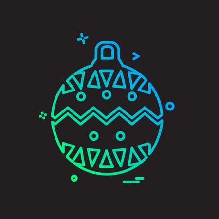 Christmas ball icon design vectorのイラスト素材