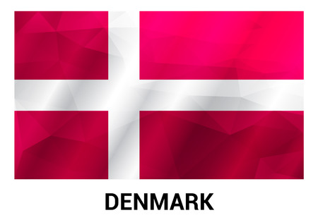 Denmark flag design vectorのイラスト素材
