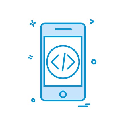 Mobile phone icon design vectorのイラスト素材