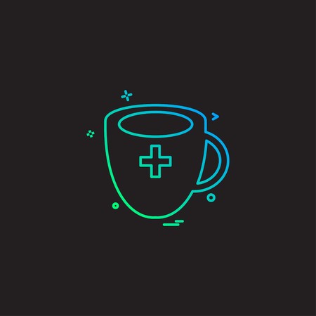 cup milk medicine icon vector designのイラスト素材