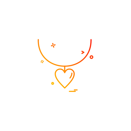 Necklace icon design vectorのイラスト素材