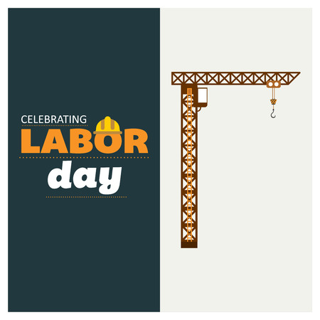 Happy Labour day card with typography vectorのイラスト素材