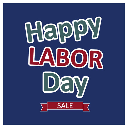 Happy Labour day card with typography vectorのイラスト素材