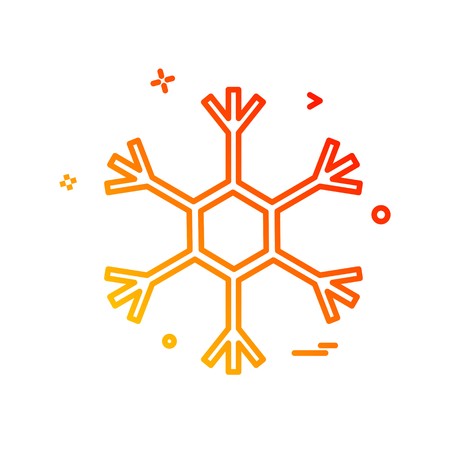 Snow flakes icon design vectorのイラスト素材