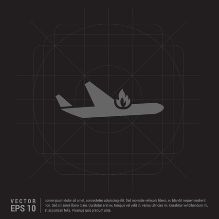 Airplane accident iconのイラスト素材