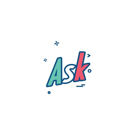 ASK icon design vectorのイラスト素材