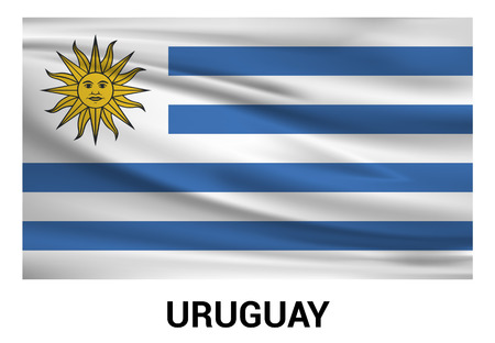 Uruguay flag design vectorのイラスト素材