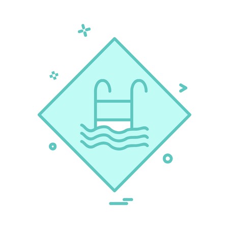 Swimming icon design vectorのイラスト素材