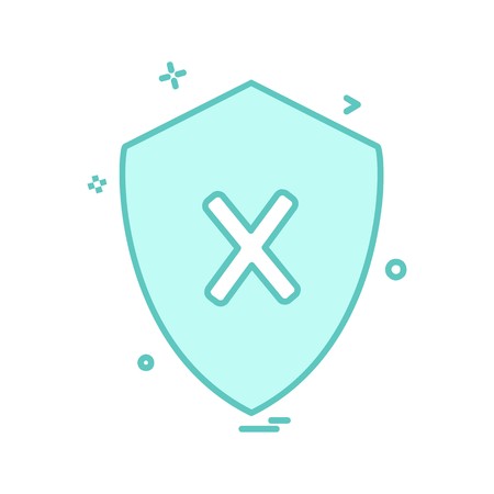 Sheild icon design vectorのイラスト素材