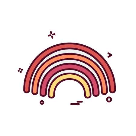 Rainbow icon design vectorのイラスト素材