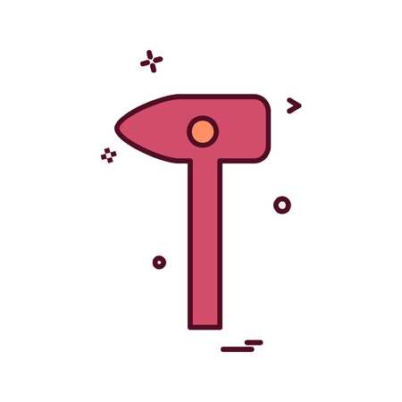 Hammer tools icon design vectorのイラスト素材