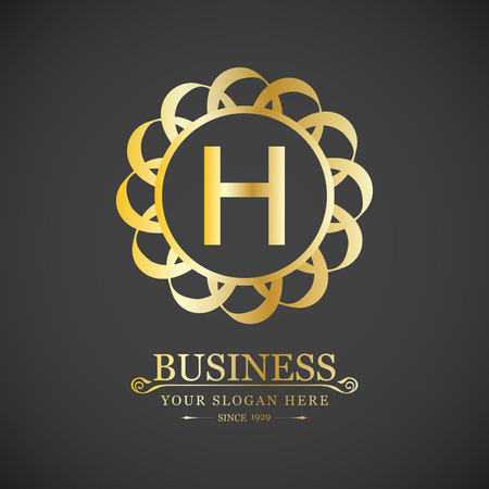 Alphabetic logo design with elegent design and typography vectorのイラスト素材