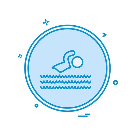 Swimming icon design vectorのイラスト素材