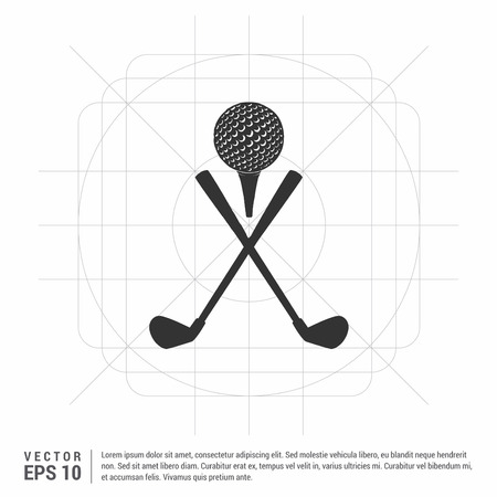 Golf Bat Iconのイラスト素材