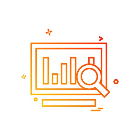 Graph icon design vectorのイラスト素材