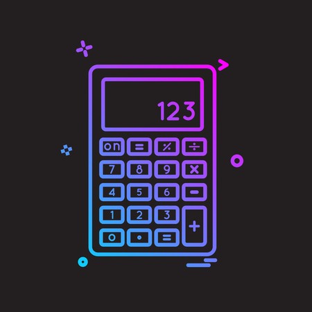 Calculator icon design vectorのイラスト素材