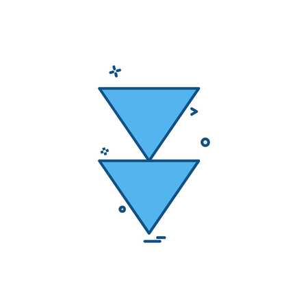 Down arrow icon design vectorのイラスト素材