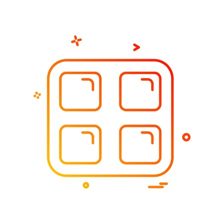 Squares icon design vectorのイラスト素材