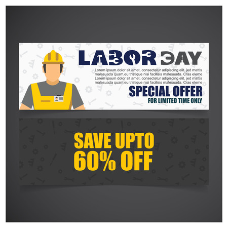 Labour day design card vectorのイラスト素材