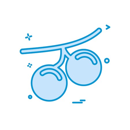 Cherries icon design vectorのイラスト素材