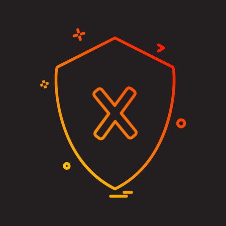 Sheild icon design vectorのイラスト素材