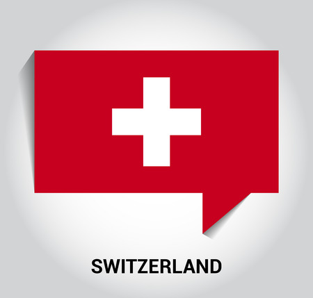 Switzerland flag design vectorのイラスト素材