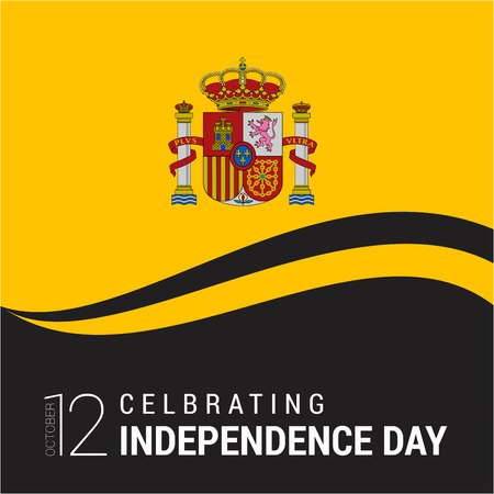 Spain Independence day design card vectorのイラスト素材