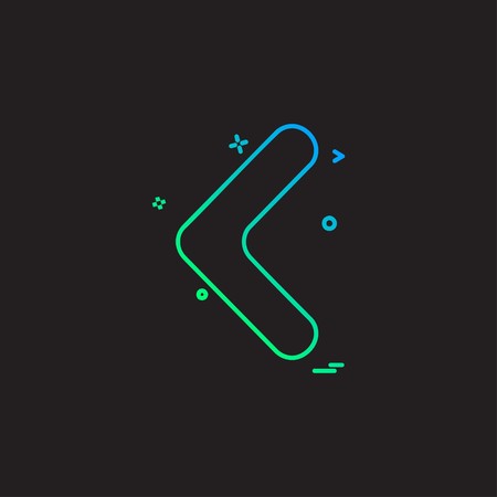 Left arrow icon design vectorのイラスト素材