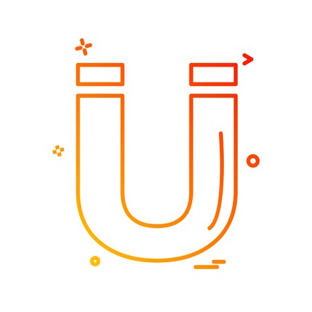 Magnet icon design vectorのイラスト素材