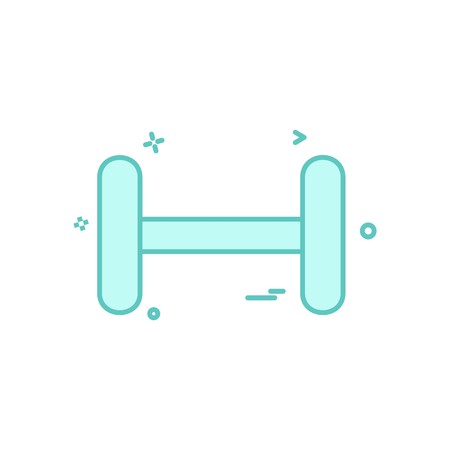 Dumbell icon design vectorのイラスト素材