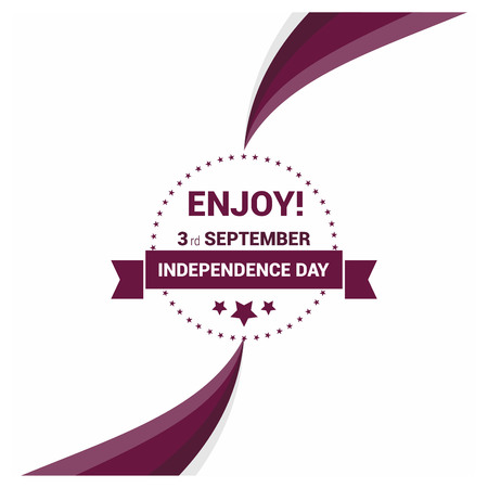 Qatar Independence day design card vectorのイラスト素材