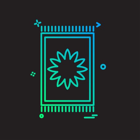 Prayer mat icon design vectorのイラスト素材