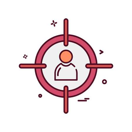 Target icon design vectorのイラスト素材