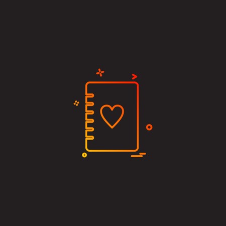 Diary icon design vectorのイラスト素材