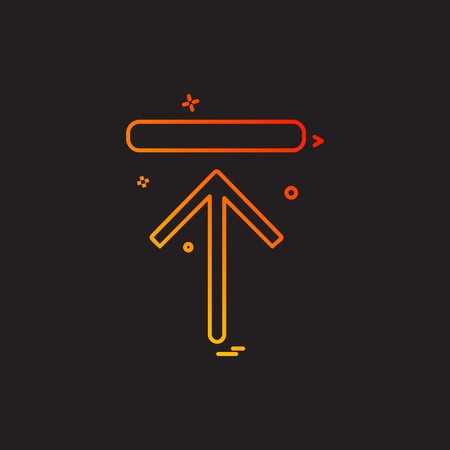 Up arrow icon design vectorのイラスト素材