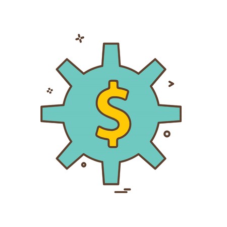 Dollar icon design vectorのイラスト素材