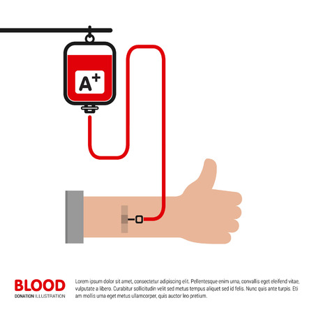 Blood donation typographic design with creative style vectorのイラスト素材