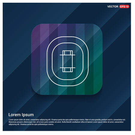 Cricket Stadium Iconのイラスト素材