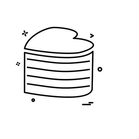 Hearts icon design vectorのイラスト素材