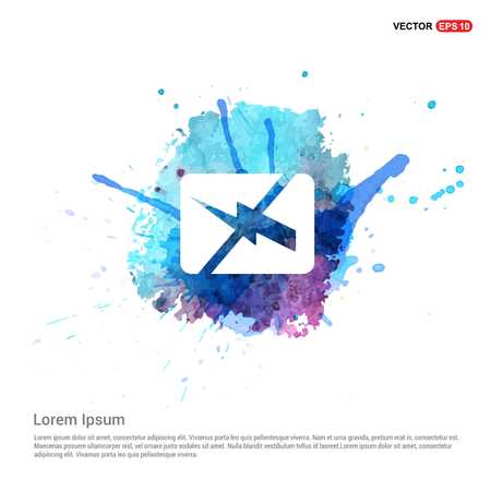 Battery Charge Icon - Watercolor Backgroundのイラスト素材